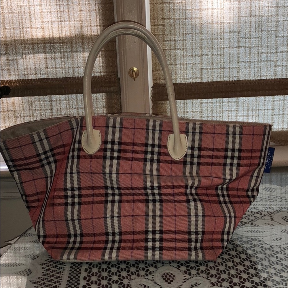 Burberry blue label nylon totes bag